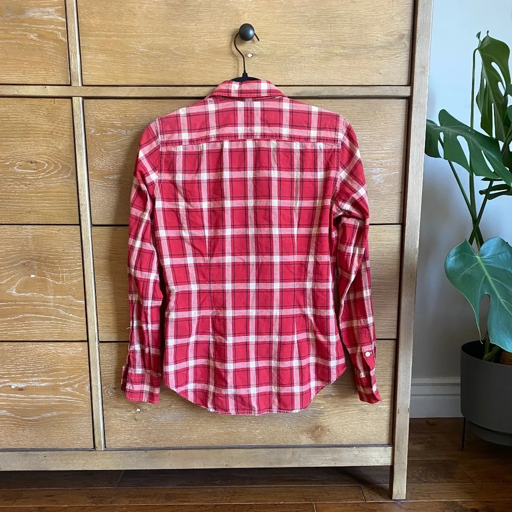 RALPH LAUREN Button Down Ref Plaid Slim fit Casual Shirt Women's Size 6 - Picture 2 of 7